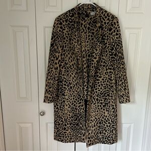 Kasper 2 pc Women’s Animal Print Jacquard Sleeveless Top Sz XL/Topper Coat Sz 14